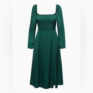 Aritzia Wilfred Bridgerton Dress Emerald Green Square-Neck Long Sleeve Size 4
